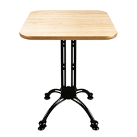 Base de table en aluminium moulé en forme de fer à cheval avec pieds réglables en gel souple pour table haute de bar