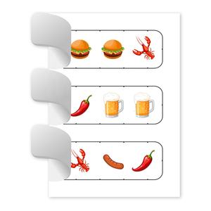 Kartu tiket Tab tarik kustom tiga jendela cocok Permainan tarik Tab undian beruntung menang robek off pencetakan - Product Image 5