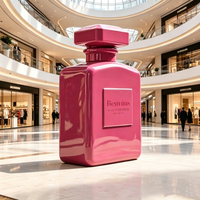Sculpture géante en fibre de verre pour présentation cosmétique, grande bouteille de parfum sculpturale pour affichage en magasin et décoration d'événements