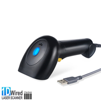 Escáner de código de barras láser USB 1D QR, lector de código QR de mano con transmisión al aire libre de 100 metros, producto en stock