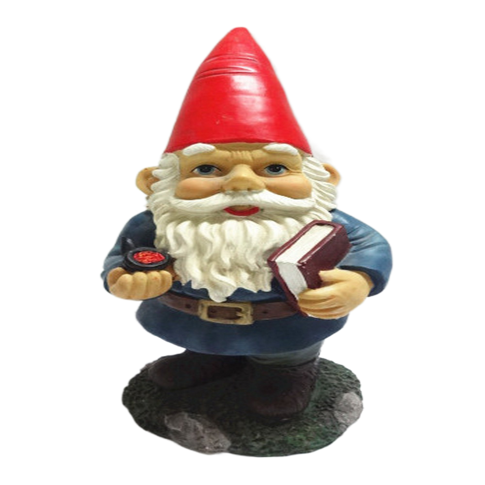 Statua Da Giardino Con Gnomo E Funghi Solari – Decorazione In Resina Con Luci LED – Per Esterno, Patio, Prato – Regalo Originale