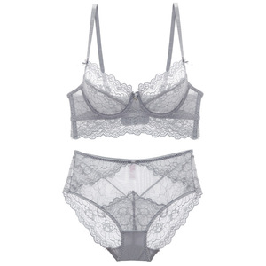 Ультратонкое сексуальное кружевное нижнее белье для волос для женщин, Дышащий тканевый бюстгальтер, в том числе бикини, фабрика - Product Image 6