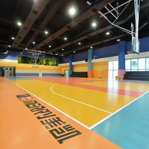 Merry Flame Premium Suelo <span class=keywords><strong>de</strong></span> madera <span class=keywords><strong>de</strong></span> ingeniería Pintado personalizado Campo deportivo <span class=keywords><strong>de</strong></span> alta densidad Interior Baloncesto Bádminton Futsal - Product Image 1