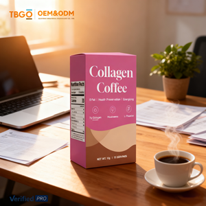 Café Desintoxicante Instantáneo con Colágeno HALAL de Marca Privada TBG, Personalizado OEM, para Solución de Peso, Salud de la Piel, <span class=keywords><strong>Cabello</strong></span> y Uñas, Belleza - Product Image 1