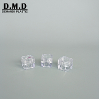Petit pot transparent de 5 grammes 5 ml avec couvercle transparent pot récipient en plastique transparent carré de 5 grammes 5 ml