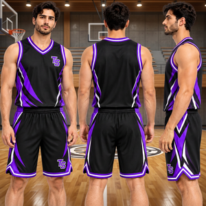 Nouvelle conception, uniforme de basket-ball pour hommes de haute qualité, tissu polyester respirant, pour adultes, nom/numéro/logo personnalisés - Product Image 4