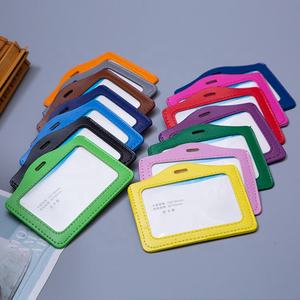 Pochette de carte plate en cuir Pu travail de travail ou porte-carte d'identité et de crédit étudiant pour cadeaux promotionnels et d'affaires - Product Image 3