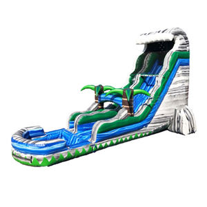 Glissière d'eau gonflable à Double voie pour enfants, palmier Tropical, <span class=keywords><strong>piscine</strong></span> pour enfants <span class=keywords><strong>et</strong></span> adultes, bon marché, - Product Image 2