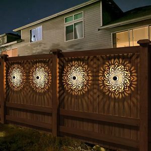 Lámpara de Pared Exterior Solar, Impermeable, con Sensor de Movimiento, Lámpara de Jardín con Patrón Mandala, Farol de Pared de Hierro para Patio, Terraza o Jardín - Product Image 2