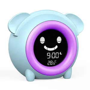 Home Decor Room Night Light LED Display Kids small Alarm beside Table&desk Digital Clocks Baby Girls/Boys sleep trainer