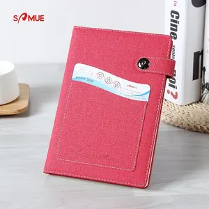 Teléfono rojo cuaderno de bolsillo con botón