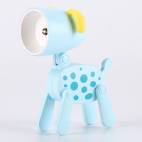 Nouveau chiot tacheté Mini LED veilleuse moderne bureau lampe de Table batterie bricolage cadeau créatif pour les filles mignon dessin animé chambre