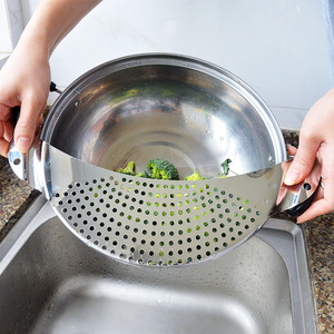 Colador de Ollas con Mango, Colador de Acero Inoxidable, Escurridor de Pasta, Colador de Ollas con Agarre <span class=keywords><strong>Empotrado</strong></span> - Product Image 2