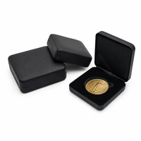 Boîte de présentation de pièces de monnaie en métal personnalisée, boîte à pièces de monnaie, boîte cadeau, boîte de présentation de pièces de monnaie de luxe avec doublure en velours pour pièces d'or et pièces commémoratives