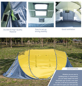 Tenda Pop-up Personalizzata Resistente e Pieghevole per 4-6 Persone, per Campeggio, <span class=keywords><strong>Trekking</strong></span> e <span class=keywords><strong>Viaggi</strong></span> all'Aperto con Logo - Product Image 5