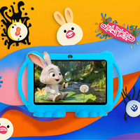 IWAWA Tablet anak 7 inci, mainan edukasi MTK resolusi 1024x600 Quad Core HD memori 2GB untuk belajar pesanan jumlah besar langsung