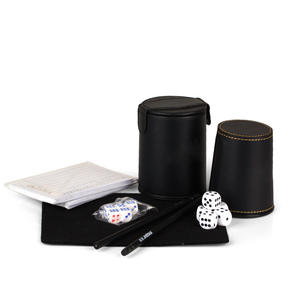 Juego de taza de dados de cuero PU personalizado de fábrica <span class=keywords><strong>Yatzy</strong></span> - Product Image 2