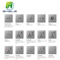 Interruptor de Pared con Enchufe LED, Enchufe Británico, Interruptor de Enchufe para Computadora