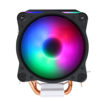 SAMA-enfriadores de aire con 2 tubos de cobre rgb para ordenador, Enfriador de enfriamiento de ordenador para videojuegos, color negro