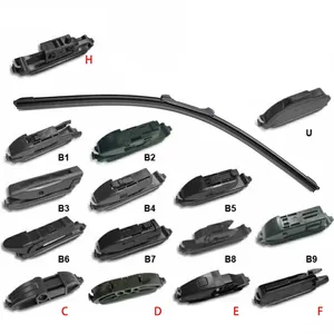 Universal Blades Flat Wipers para carro pára-brisas Wiper Blade Soft Heated Wiper Blade Fábrica Atacado Black Rubber Aceitar