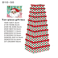 Boîtes cadeaux de Noël en carton rigide recyclé, 10 tailles, pour emballage de fêtes, rangement de bougies et présentation de cadeaux