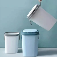 Poubelle de cuisine DS4978 Poubelle de recyclage pour voiture Poubelle de 8L/13L Poubelle murale avec couvercle