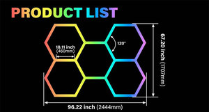 DIY Sechseckige Form LED RGB Beleuchtung für Nachtclub Wasserdichte Farbe Wechselbare Event Modenschau Beleuchtung für Werkstätten - Product Image 2