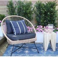 Mobilier d'extérieur étanche, ensemble de Table et chaise de jardin, bras en aluminium, osier, rotin, Restaurant, chaise de salle à manger en plein air