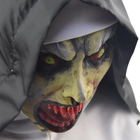 Halloween effrayant nonne masque conjuration Costume effrayant horreur Costumes Halloween fête accessoires horreur Latex avec écharpe femme adulte