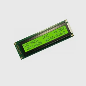 3 days lead time 3.7 inch monochrome lcd 24x2 alphanumeric lcd yellow green mode cob 2402 character lcd display