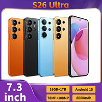 Teléfono Móvil al por Mayor, S26 Ultra 5G, Smartphone 4G Real, Pantalla 4K, 16G+1T, Desbloqueado Global, Batería de 8000mAh, Nuevo