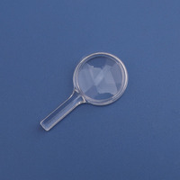 Cheap Handheld Plastic Acrylic Magnifiers Fully Transparent Conjoined Magnifying Glass