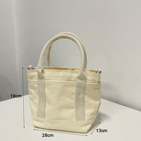 Tas Tote Kasual Sehari-hari dengan Logo Custom, Tas Jinjing Kecil Modis, Tas Organizer Ringan dan Kompak, Tas Duffel dengan Kancing Penutup