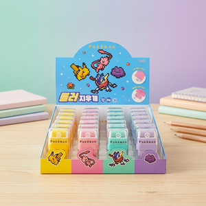 Borrador de Rodillo con Diseño Pixel Art de Pokemoned KR Modelo AB0105, 24 Unidades por Caja, Material Escolar Infantil, Tubo Bonito para Lápices, Anime, Dibujos Animados, Retro, 8 Bits - Product Image 2