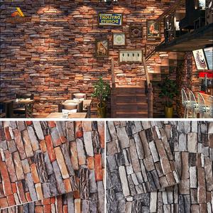 Rouleau de Papier Peint en Pvc 3D, vente en gros, décoration de maison, pierre de brique pour murs, peinture Hd - Product Image 2