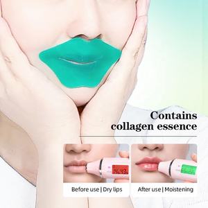 Patchs repulpants au collagène en gel cristallin végétalien personnalisables pour le sommeil, masques en feuille raffermissants pour les lèvres au thé vert, vitamine C, ODM SPA OEM - Product Image 6