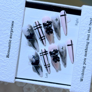 Alto nivel Cyber Red Nail Art Cool Cartoon Style Millennium Y2K Hand Armor Sweet Dream Hunting Finish Finger Application - Product Image 4