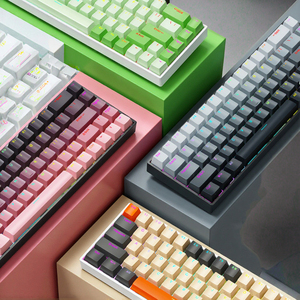 Personalizzabile 68-Key RBG retroilluminato 2.4G + BT tasti in plastica a basso profilo per <span class=keywords><strong>Computer</strong></span> Desktop da gioco - Product Image 2