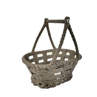 Panier à vin vintage en fonte tressée, texture torsadée, ajouré, pour rangement de vin, ornements décoratifs pratiques et artistiques