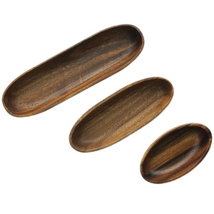 Wood Walnut Serving <b>Tray</b> Large Medium <b>Small</b> Storage Plate For Dessert Dinner Entryway Key Organizer - Product Image 5