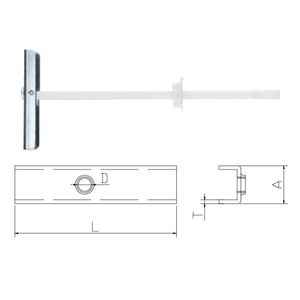 गुलाब तन्यता परीक्षण 3/4 में जस्ता हुआ कार्बन स्टील q235 पी 6 फास्टनर फिक्सिंग संस्थापक दीवार एंकर टॉगल - Product Image 5
