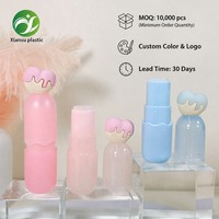 Conception populaire mignon dessin animé coeur crème glacée vide Unique liquide rouge à lèvres conteneur Mini baume à lèvres Tube cosmétiques emballage