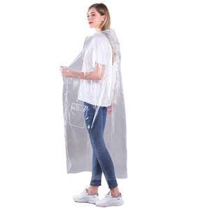 Poncho de pluie transparent jetable, imperméable à capuche épaissi pour l'alpinisme, les concerts, les voyages en plein air et les activités nautiques - Product Image 1