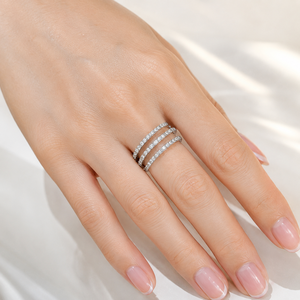 Anello a tre fasce Shooting Star per donna - Product Image 2