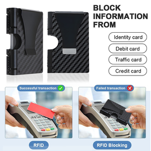 X-World sottile in alluminio minimalista in metallo porta carte RFID di piccole dimensioni blocco fermasoldi per carte di credito passaporti <span class=keywords><strong>foto</strong></span> - Product Image 5
