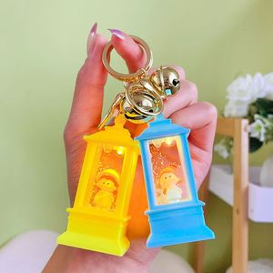 Creative Small LED Light Quicksand Oil Lighthouse Oil <b>Key</b> <b>Chains</b> with Light Bag Pendant Acrylic Lighthouse Liquid Keychain - Product Image 5
