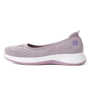 Sapatos de salto plano casual feminino verão 2024 com palmilha de borracha anti-odor respirável sola macia plataforma antiderrapante