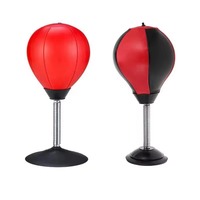 Ballon de frappe sur pied ventilé pour décompression, pour adulte, avec ventouse, pour entraînement de vitesse et de réaction, en PU, portable