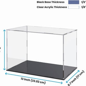Hot Sale Eco-Friendly Clear Acrylic <b>Display</b> <b>Case</b> Black Base Pre-Assembled 1:24 Scale Model Cars UV Coated Washable - Product Image 2
