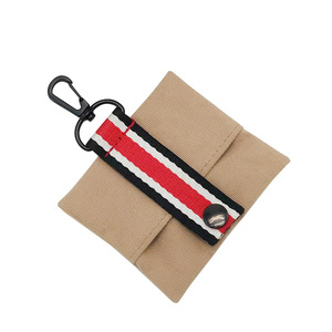 Distributeur de sacs à déjections pour animaux de compagnie Heartlove, boîte de rangement portable en toile pour sacs à crottes de chien, couleur kaki, utilisation en extérieur - Product Image 3